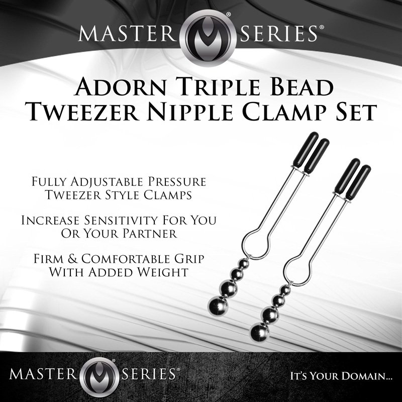 Adorn Triple Bead Nipple Clamp Set - Image 2