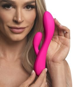 10X Flexible Silicone Rabbit Vibrator - Pink