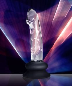 Glass Dildo with Silicone Base - 5.6 Inch