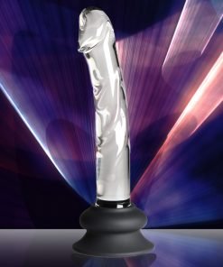 Glass Dildo with Silicone Base - 7 Inch