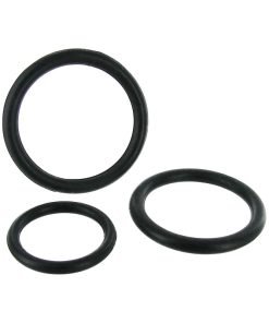 Black Triple Silicone Cock Ring Set
