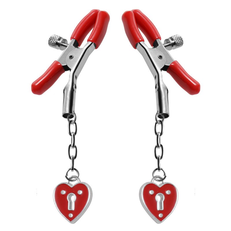 Captive Heart Padlock Nipple Clamps - Image 3