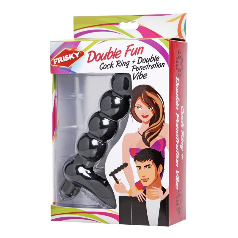 Double Fun Cock Ring with Double Penetration Vibe - Image 4