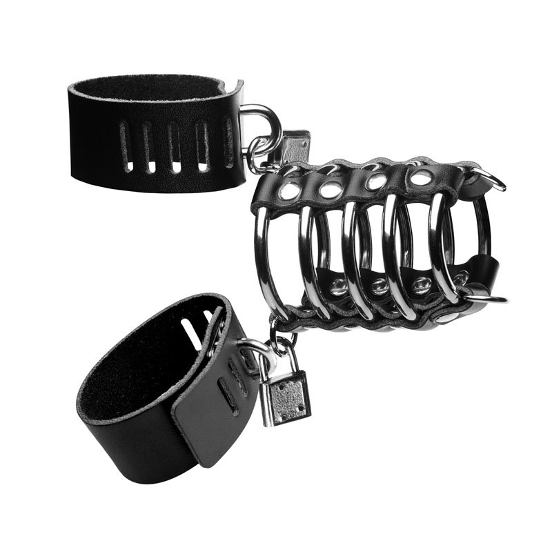 Maximum Submission Gates of Hell Locking Leather and Steel Cage - Image 2