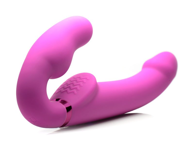 Worlds First Remote Control Inflatable Vibrating Silicone Ergo Fit Strapless Strap-On - Image 4