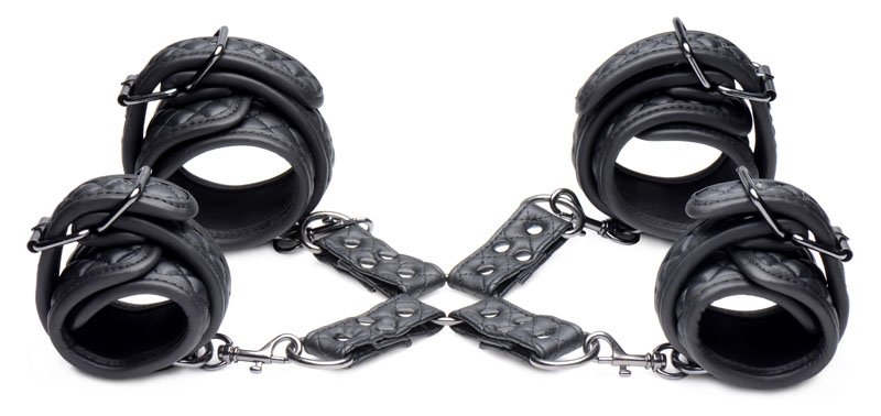 Concede Wrist and Ankle Restraint Set With Bonus Hog-Tie Adaptor - Image 4