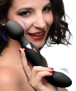 10X Dual Duchess 2-in-1 Silicone Massager - Black