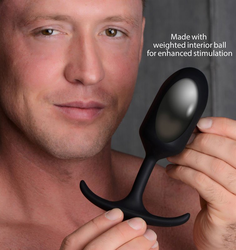 Premium Silicone Weighted Anal Plug - Large - Image 4