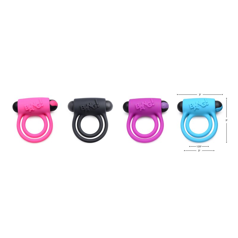 Remote Control 28X Vibrating Cock Ring and Bullet - Pink - Image 5