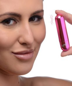 10X Rechargeable Vibrating Metallic Bullet - Pink