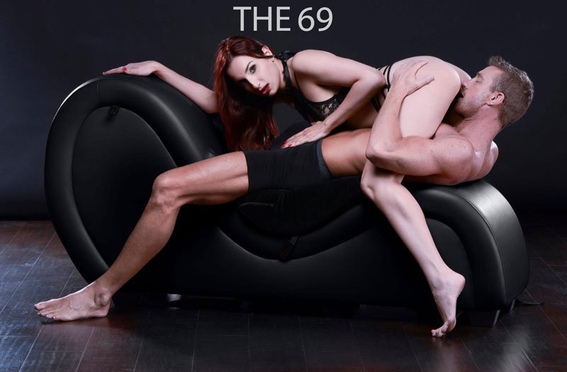 Kinky Couch Sex Chaise Lounge with Love Pillows - Black - Image 14