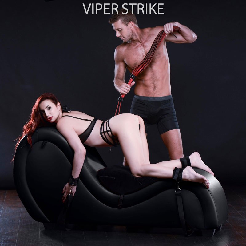 Kinky Couch Sex Chaise Lounge with Love Pillows - Black - Image 15