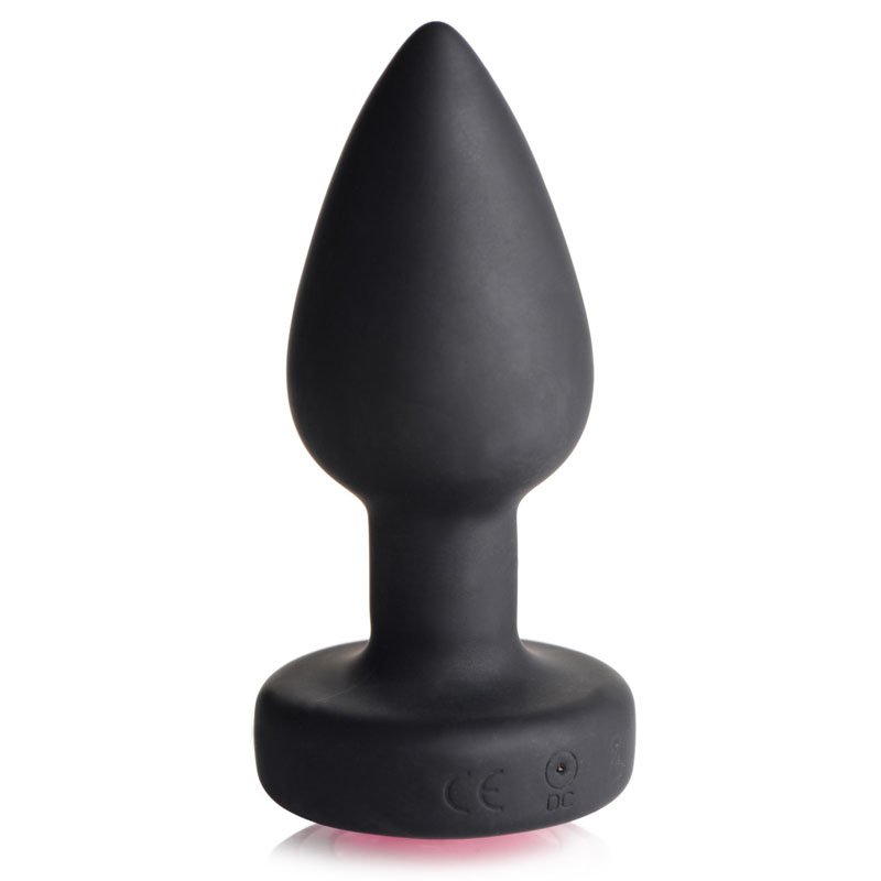 28X Vibrating Silicone Pink Gem Anal Plug - Small - Image 5