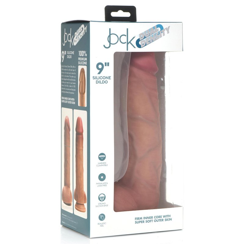 Ultra Realistic Dual Density Silicone Dildo with Balls - 9 Inch - Image 7