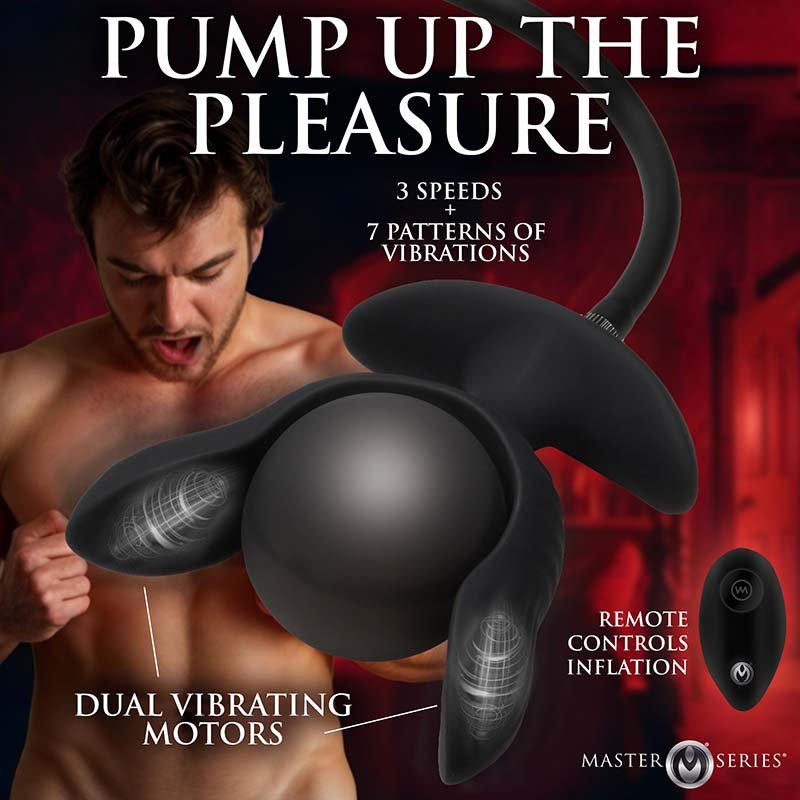 Dark Pearl Inflatable Vibrating Butt Plug - Image 2
