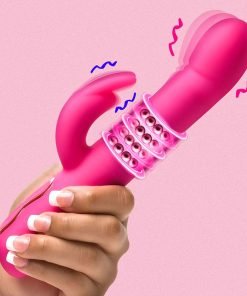 Come-Hither Beaded Silicone Rabbit Vibrator