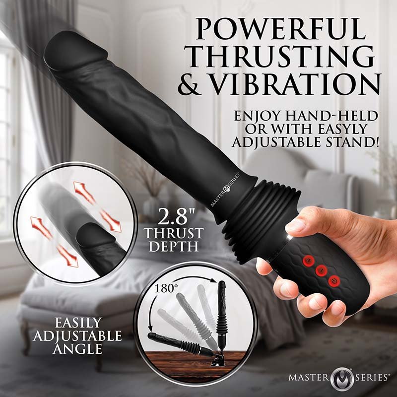 Ultimate Power Pounder Vibrating & Thrusting Silicone Dildo w/ Remote - Image 3