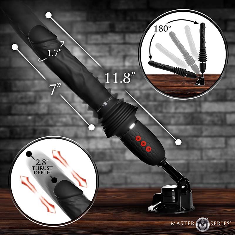 Ultimate Power Pounder Vibrating & Thrusting Silicone Dildo w/ Remote - Image 4