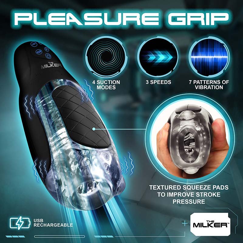 Pleasure Grip Sucking & Vibrating Masturbator - Image 2