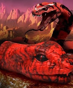 Serpentine Stroker Silicone Masturbator - Red