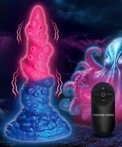 Deluxe Lord Kraken Vibrating Glow-in-the-Dark Silicone Dildo