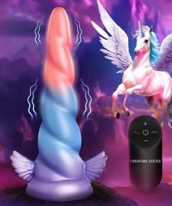 Deluxe Dream Rider Vibrating Unicorn Silicone Dildo