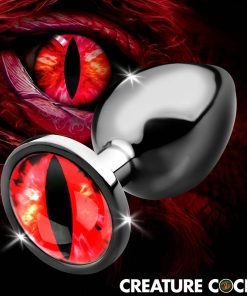 Sinister Eye Red Eye Metal Butt Plug - Large