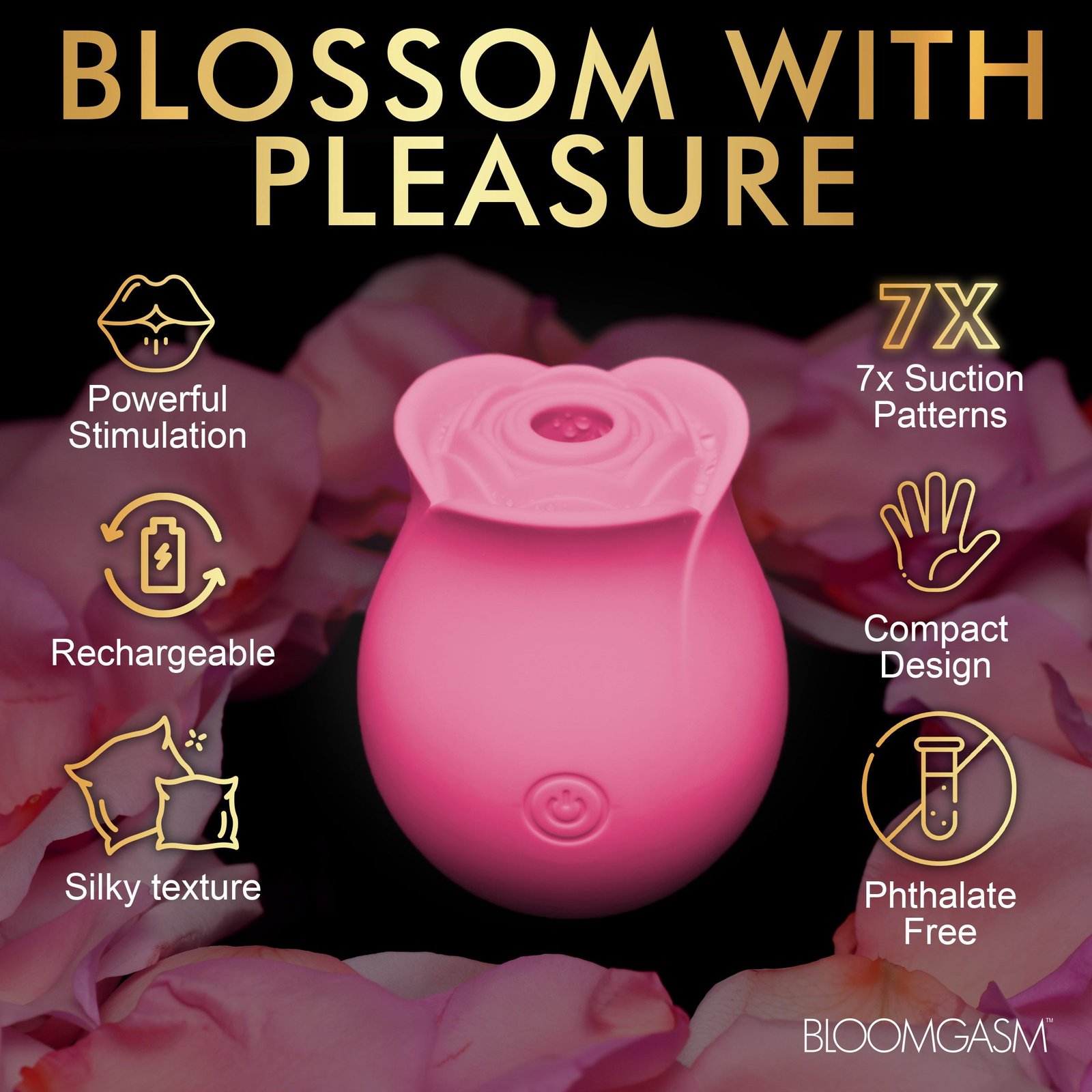 The Perfect Rose Clitoral Stimulator - Pink - Image 5