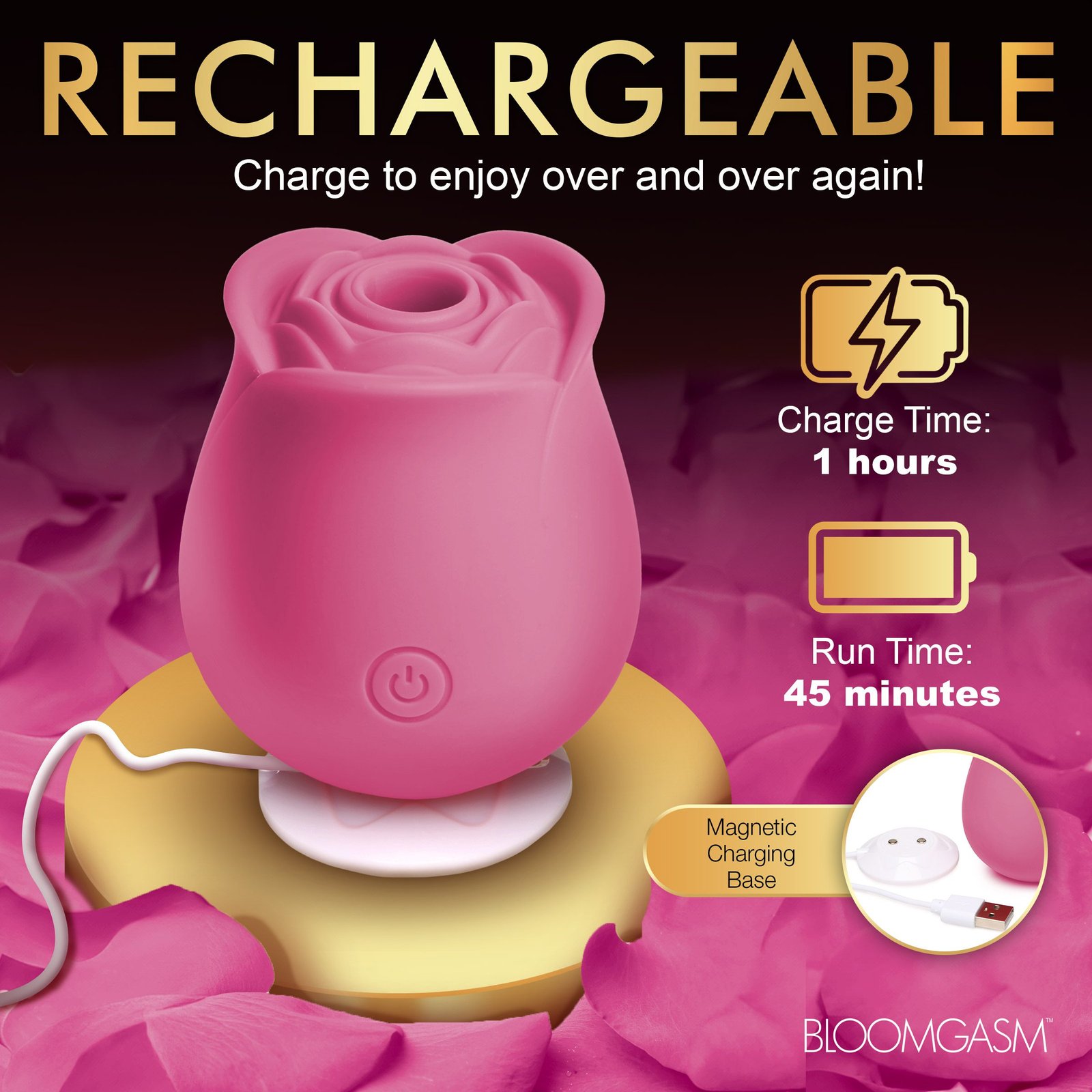 The Perfect Rose Clitoral Stimulator - Pink - Image 8