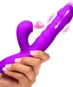 Thrusting and Sucking Silicone Rabbit Vibrator