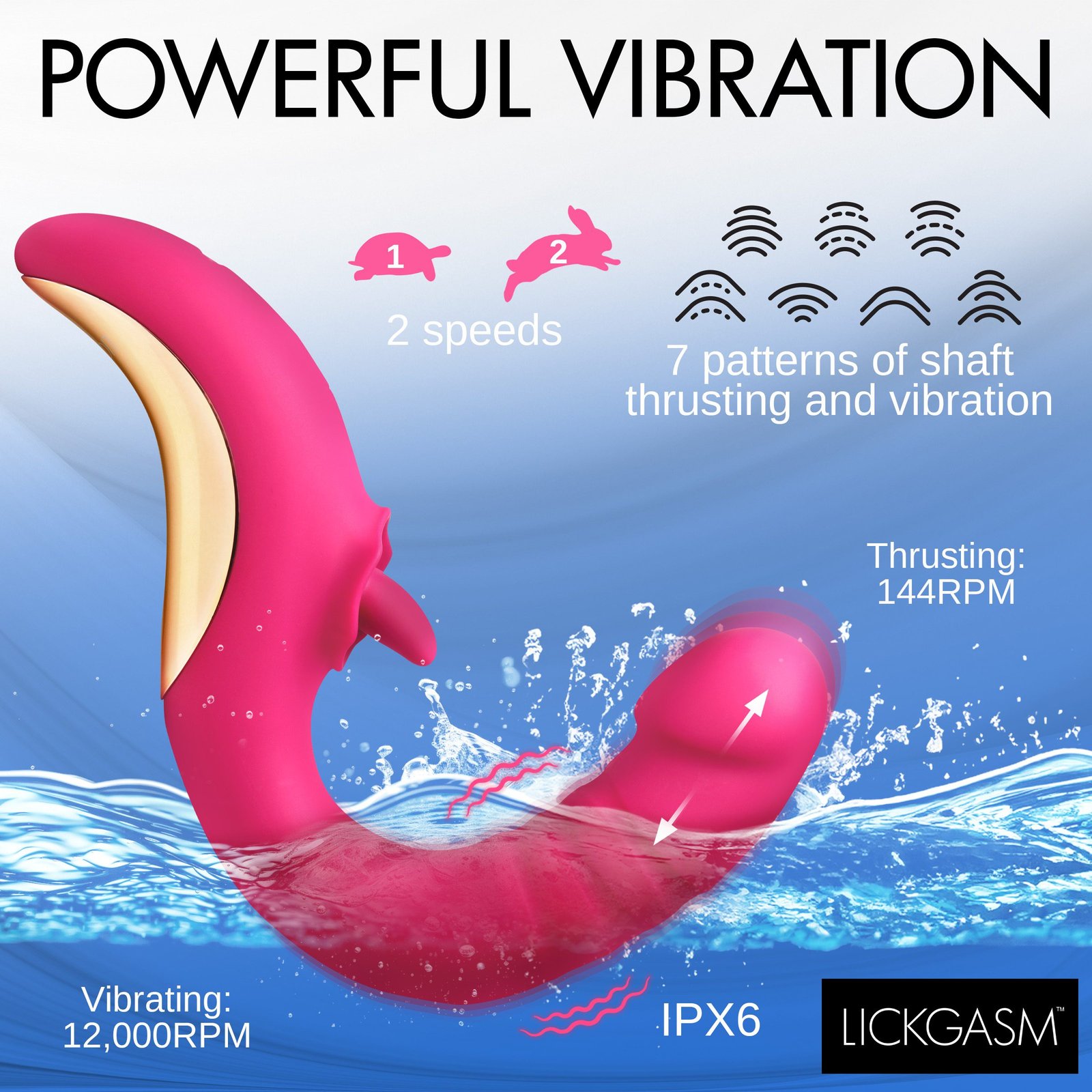Tease and Please Thrusting and Licking Vibrator - Image 3