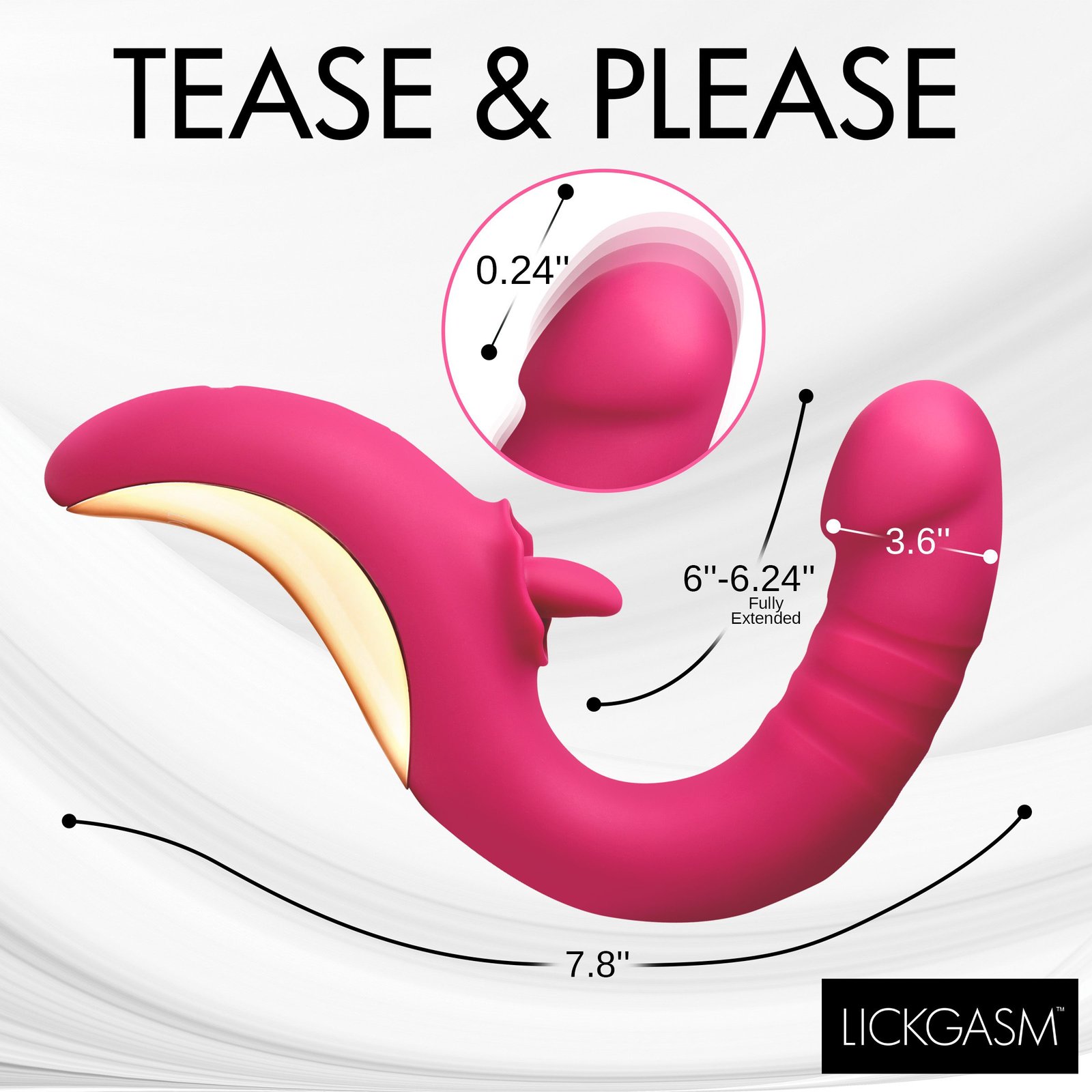 Tease and Please Thrusting and Licking Vibrator - Image 4