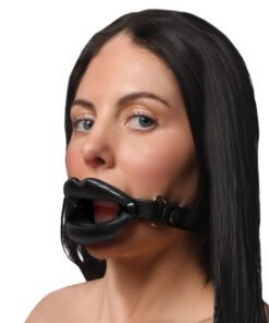 Juicy Lips Silicone Open Mouth Gag - Black