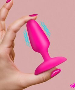 Flexible Vibrating Silicone Butt Plug - Pink