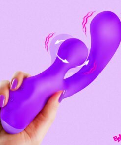 Gyro Rabbit Silicone Vibrator - Purple