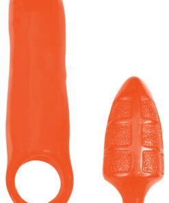 XXXPander Sheath with Double Textured Plug - Orange