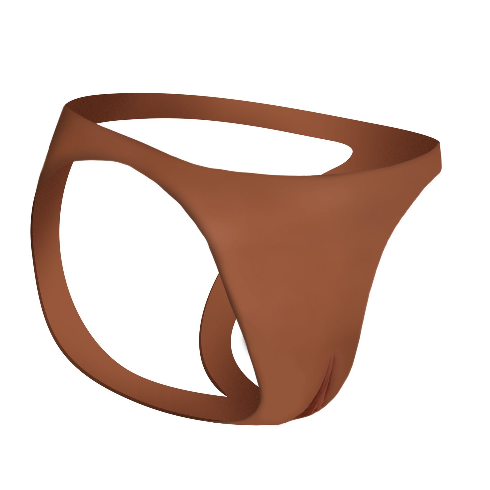 Pussy Strap Silicone Vagina Jockstrap - Dark - Image 5