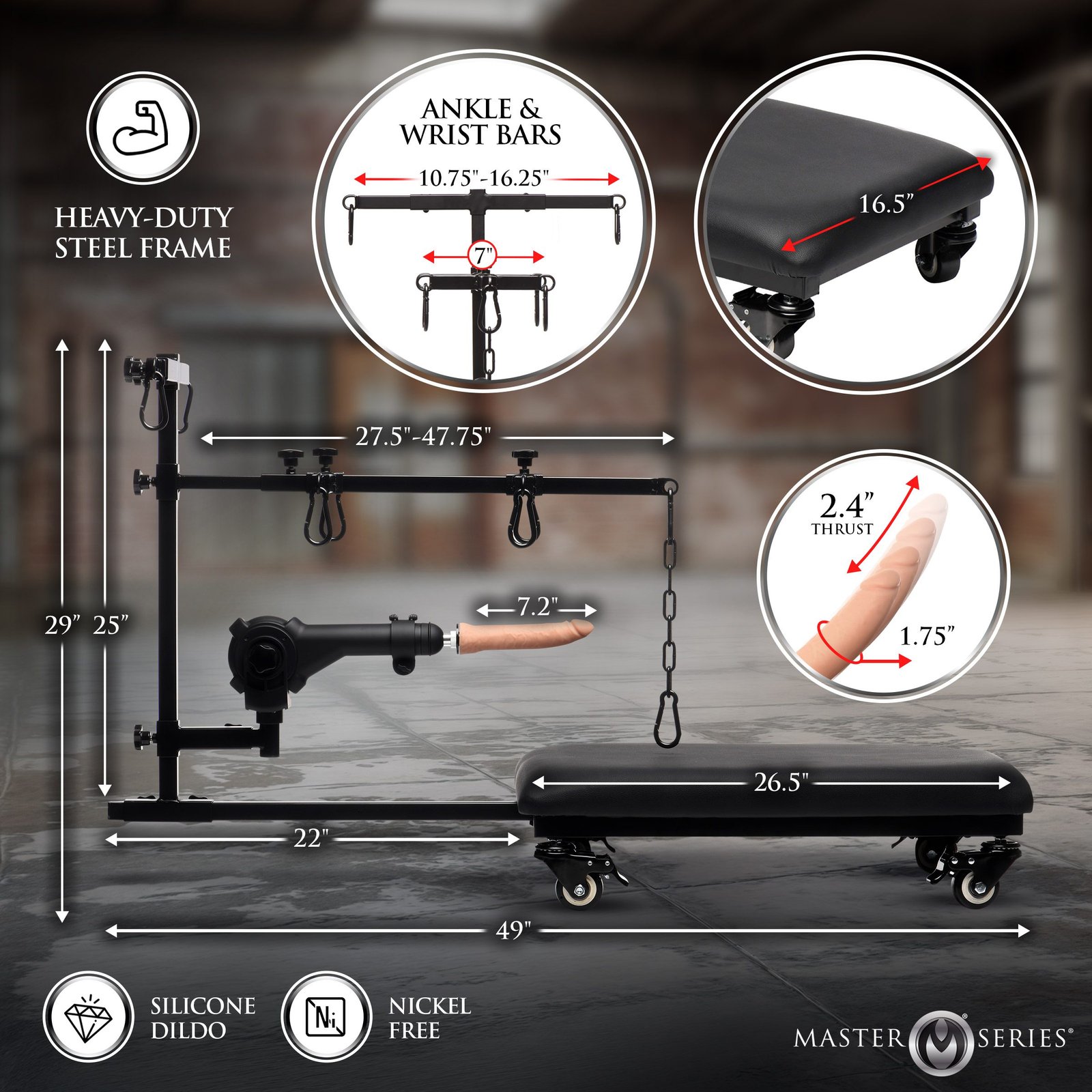 Hog Tie Restraint Rack with Sex Machine - Image 5