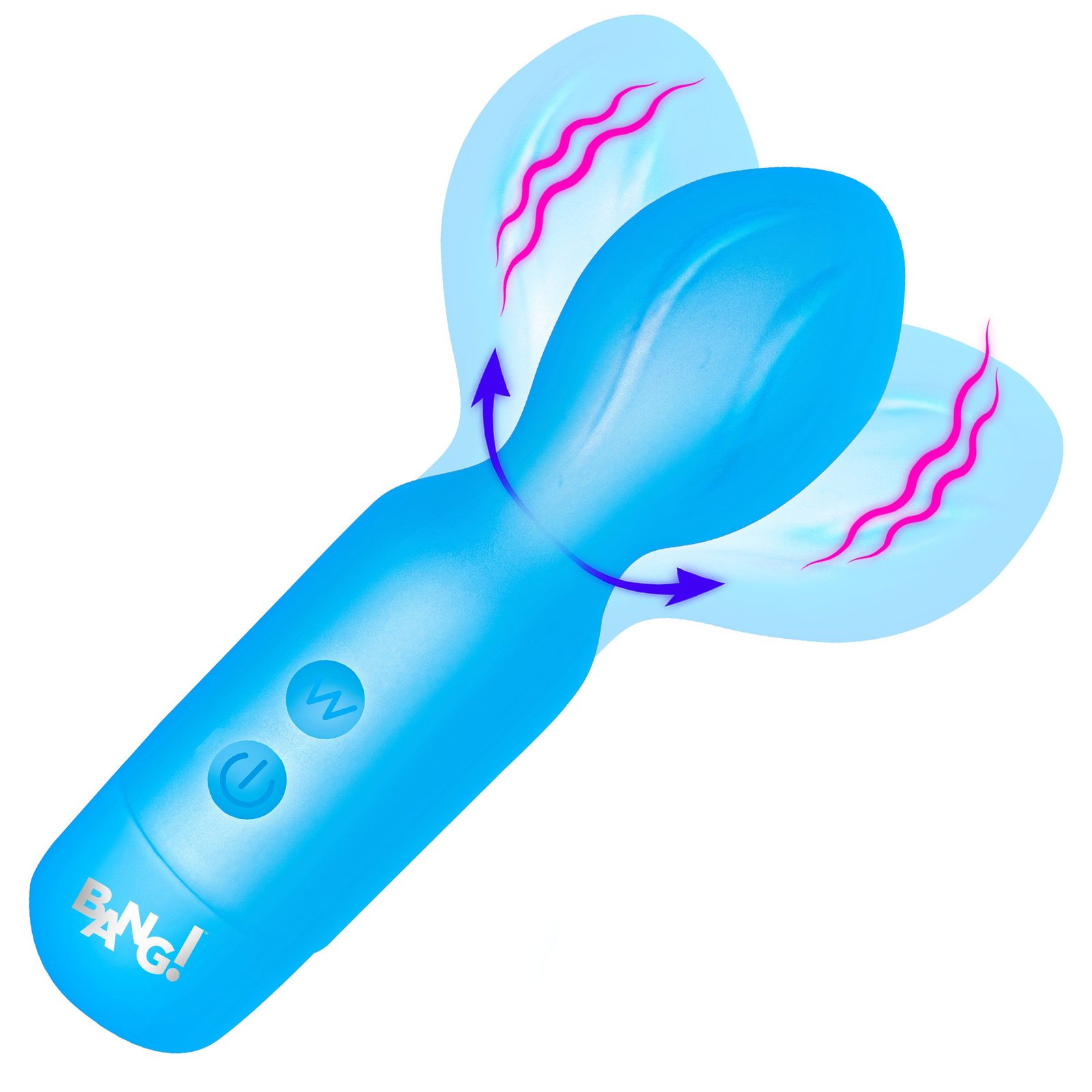 18X Vibrating Silicone Mini Wand - Blue - Image 5