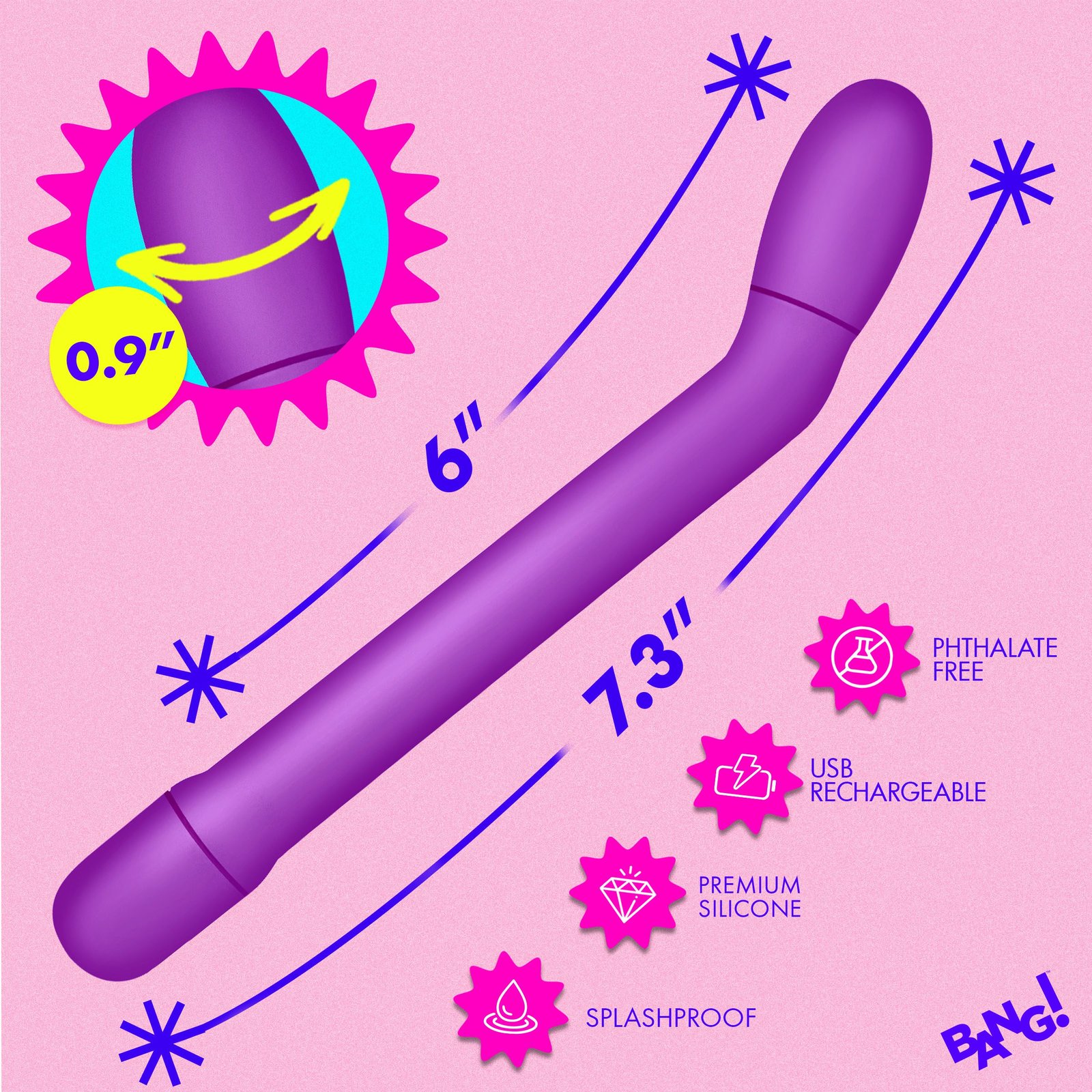 Slim G-Spot Vibrator - Purple - Image 4