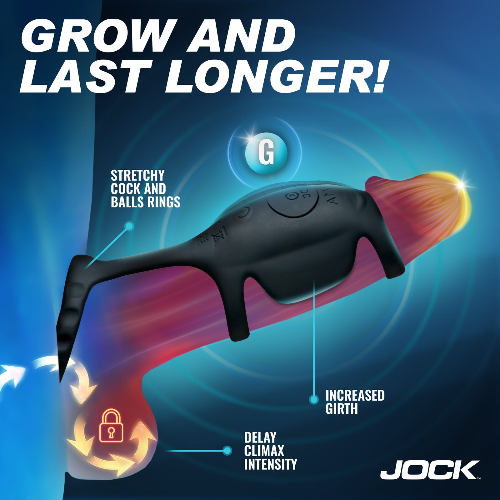 Blitz Vibrating Penis Sleeve C-Ring w/ Remote - Image 3