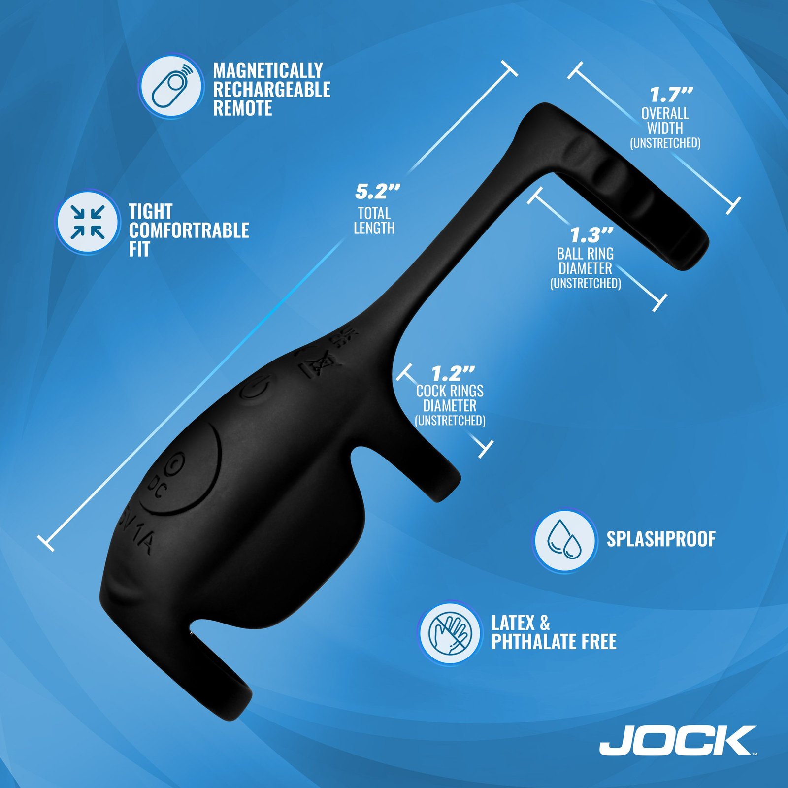 Blitz Vibrating Penis Sleeve C-Ring w/ Remote - Image 4