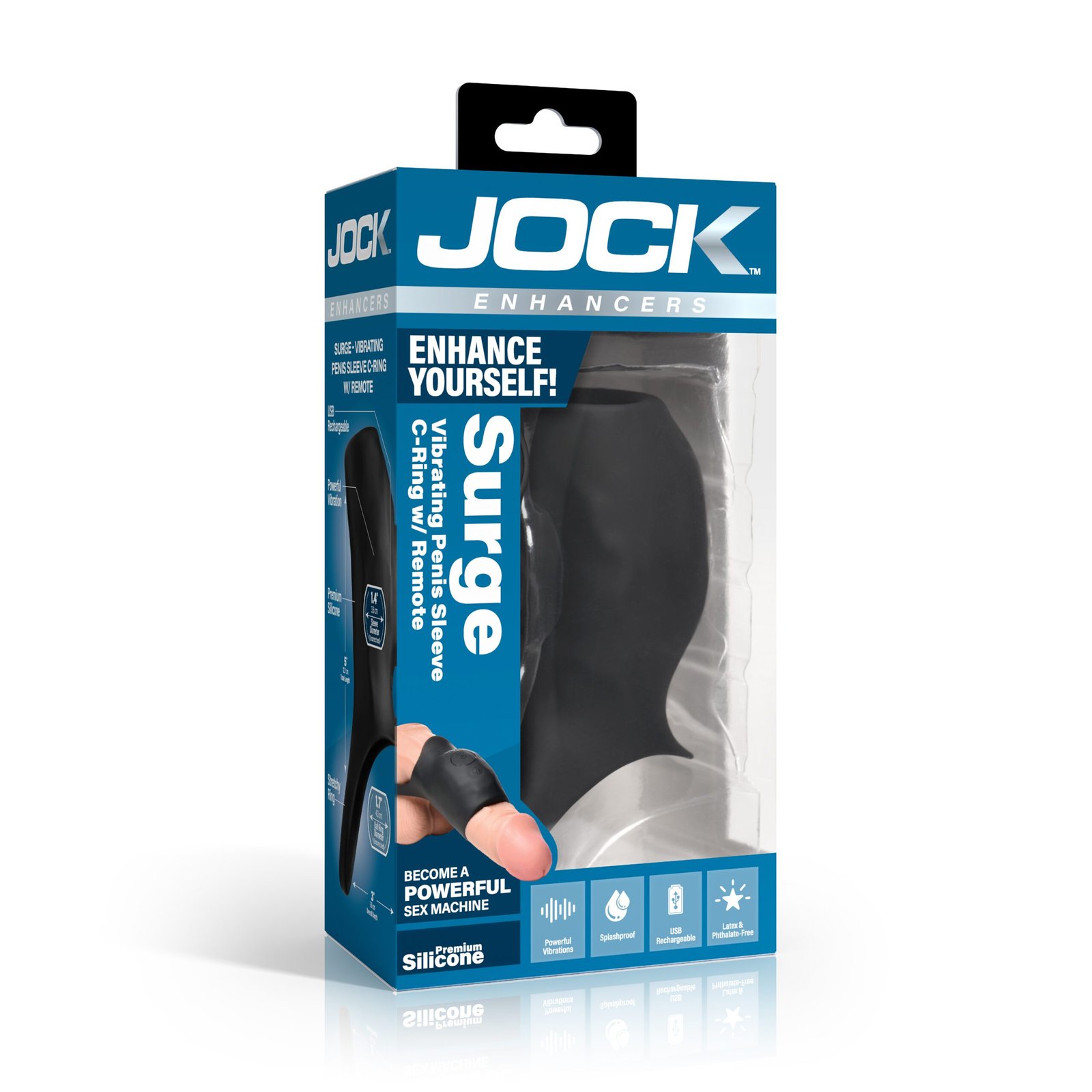 Surge Vibrating Penis Sleeve C-Ring w/ Remote - Image 6