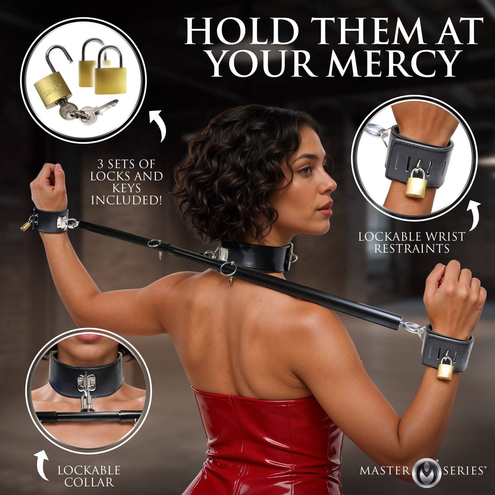 Dominion Bar Spreader Bar with Collar & Restraints - Image 2