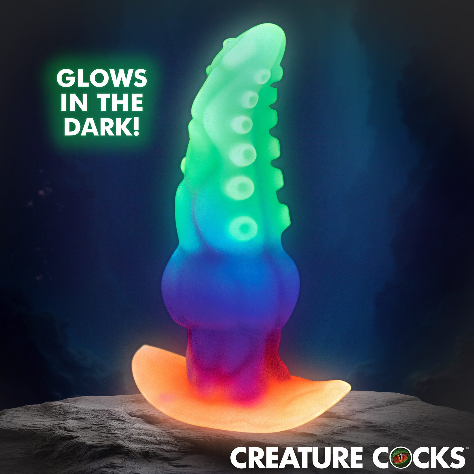 Glowtopus Glow-in-the-Dark Silicone Anal Plug - Image 2