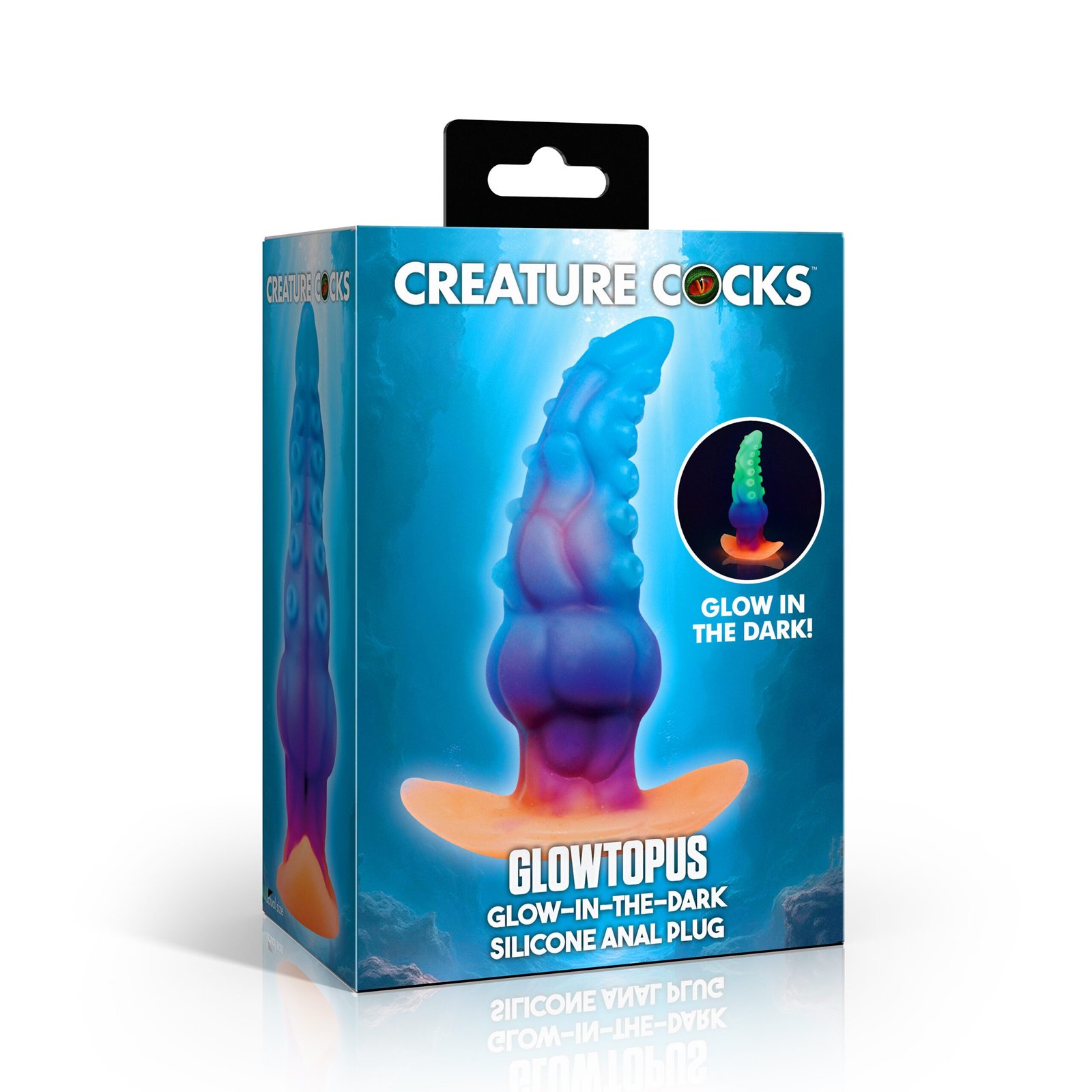 Glowtopus Glow-in-the-Dark Silicone Anal Plug - Image 6